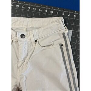 Levi's 511 Slim Fit Jeans Mens 28x30 White / Gray Racer Stripes Moto Stretch